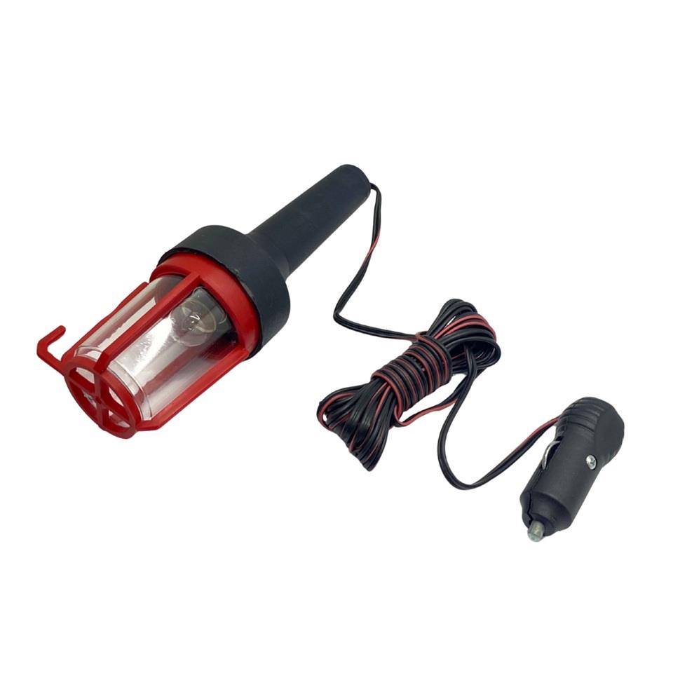 SEYYAR LAMBA (3 MT ÇAKMAK FİŞLİ) (12V 67 5W BA15s AMPULLÜ) (KIRMIZI KAFESLİ)