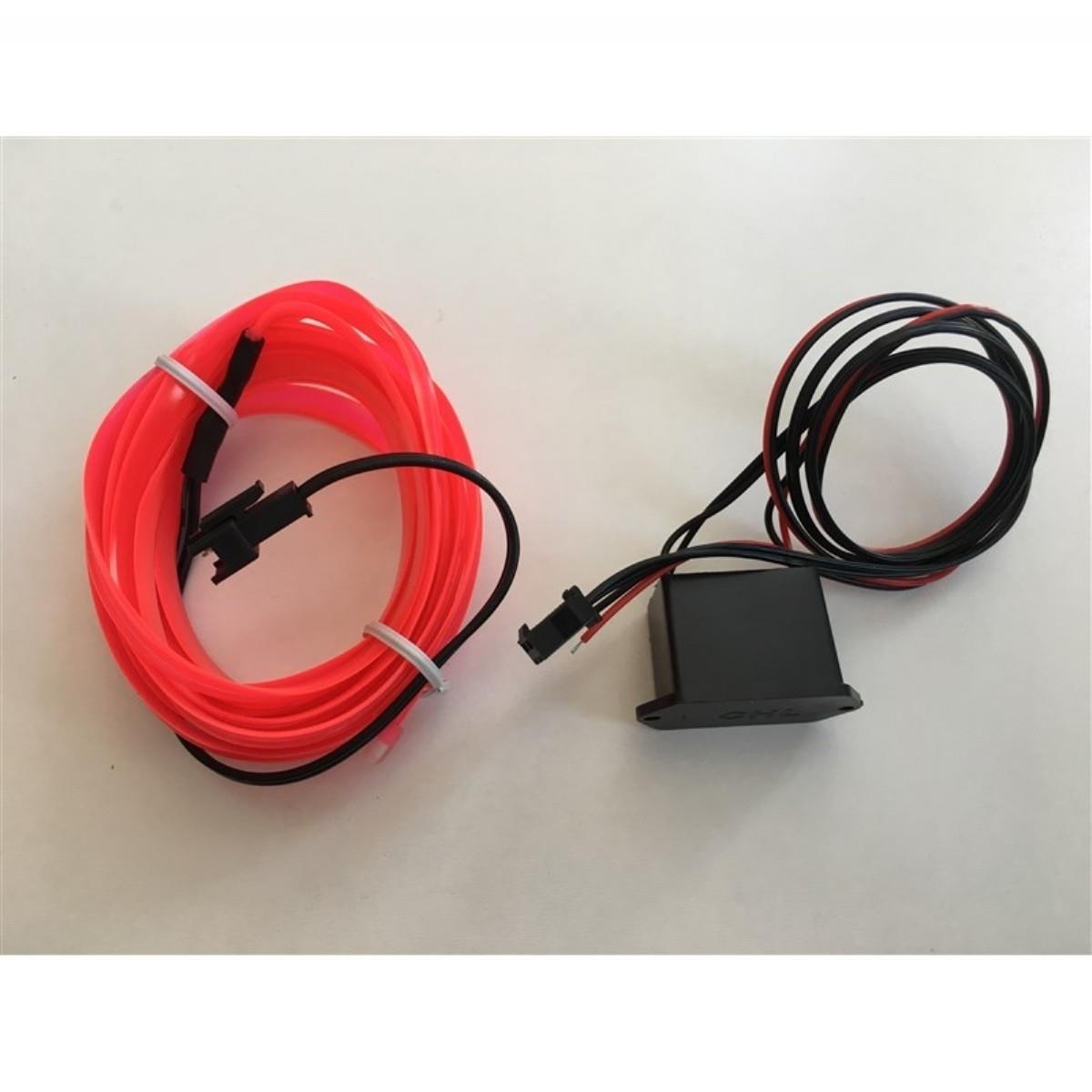 12V NEON IŞIKLI KABLO PEMBE TEK RÖLELİ (2 MT)