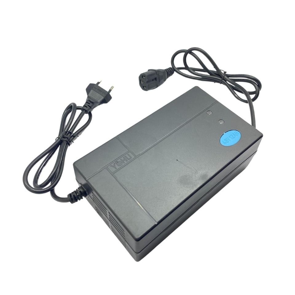 48V ELEKTRİKLİ BİSİKLET ŞARJ REDRESÖRÜ (AKÜ ŞARJ CİHAZI) OTOMATİK 2 A (14 AH-24 AH)