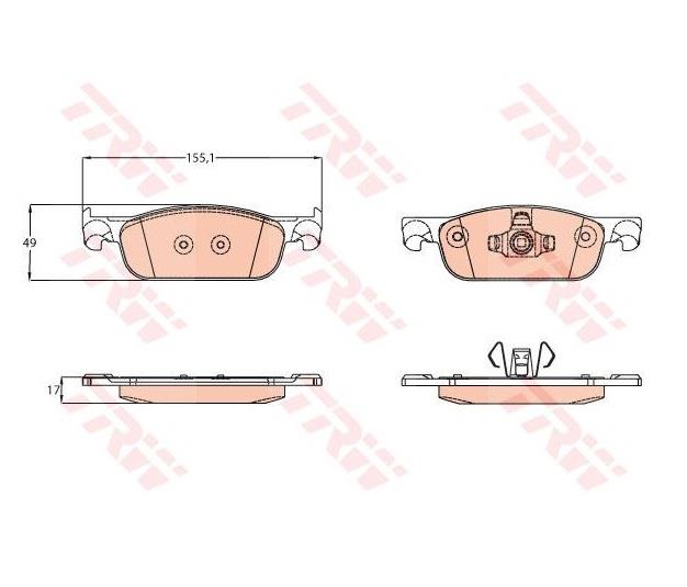 TRW ÖN FREN BALATASI DACIA LOGAN/SANDERO-RENAULT CLIO/SYMBOL