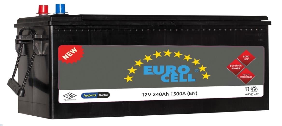 EUROCELL 12V 240 AH AKÜ 1500 A (EN) (518*275*242)