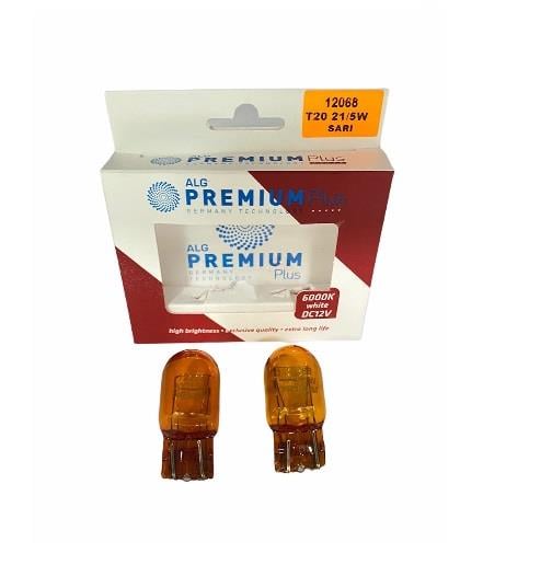 PREMIUM 12V 1016 AMPUL DİPSİZ T20 21/5W SARI (2 AD)