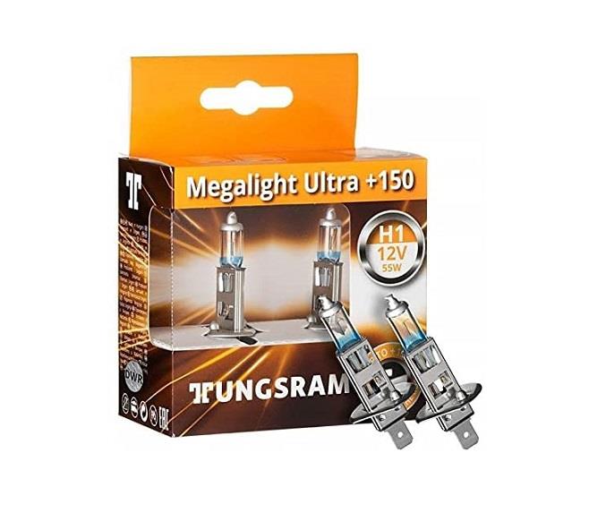 TUNGSRAM 12V H1 AMPUL 55W +%150 FAZLA IŞIK +%30 BEYAZ IŞIK (2 AD)
