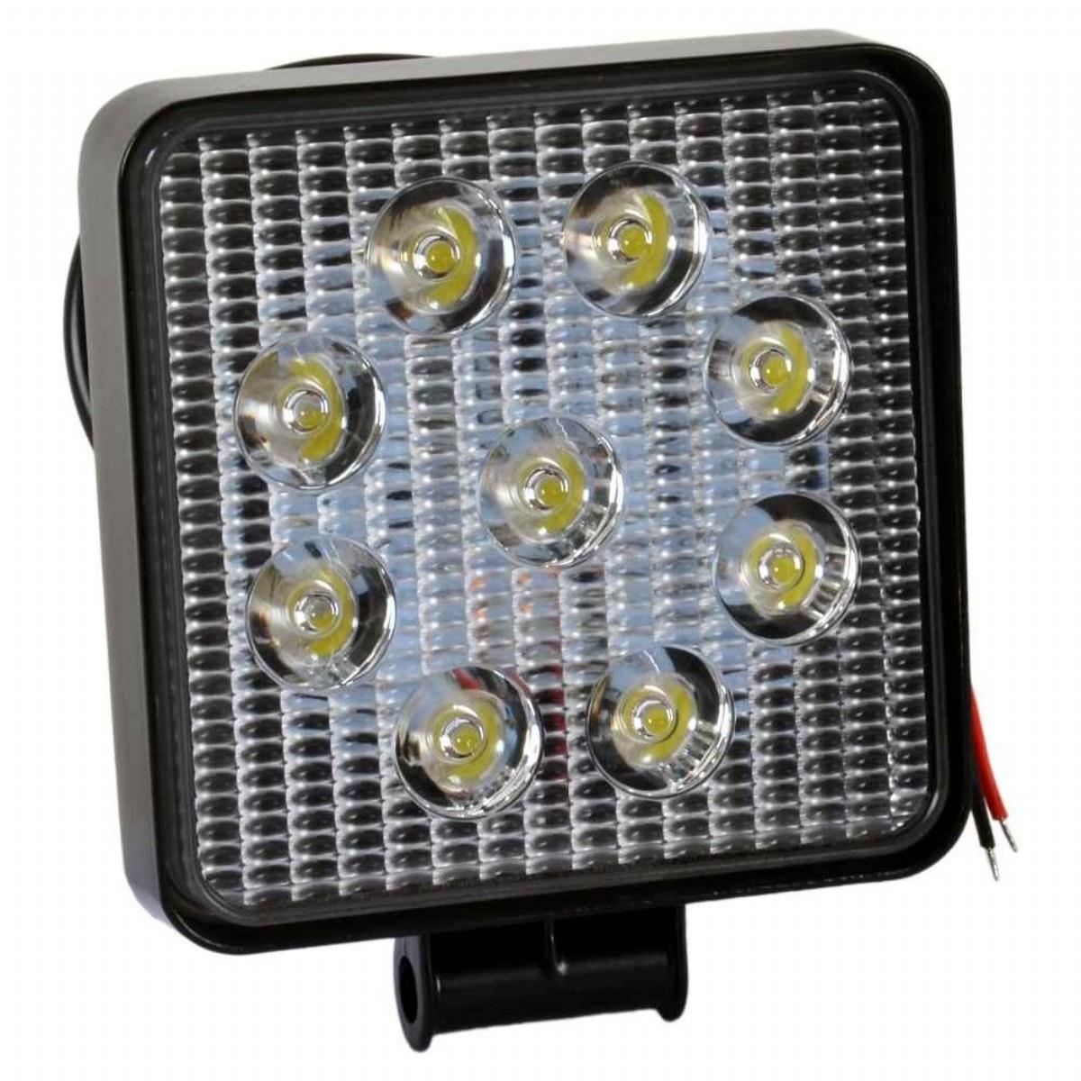 10V-30V ÇALIŞMA LAMBASI KARE (9 X 3W POWER LEDLİ) (108*108 MM)