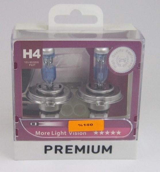PREMIUM 12V HB4 AMPUL 55W (SCOTT CAM) +%150 FAZLA IŞIK (2 AD)