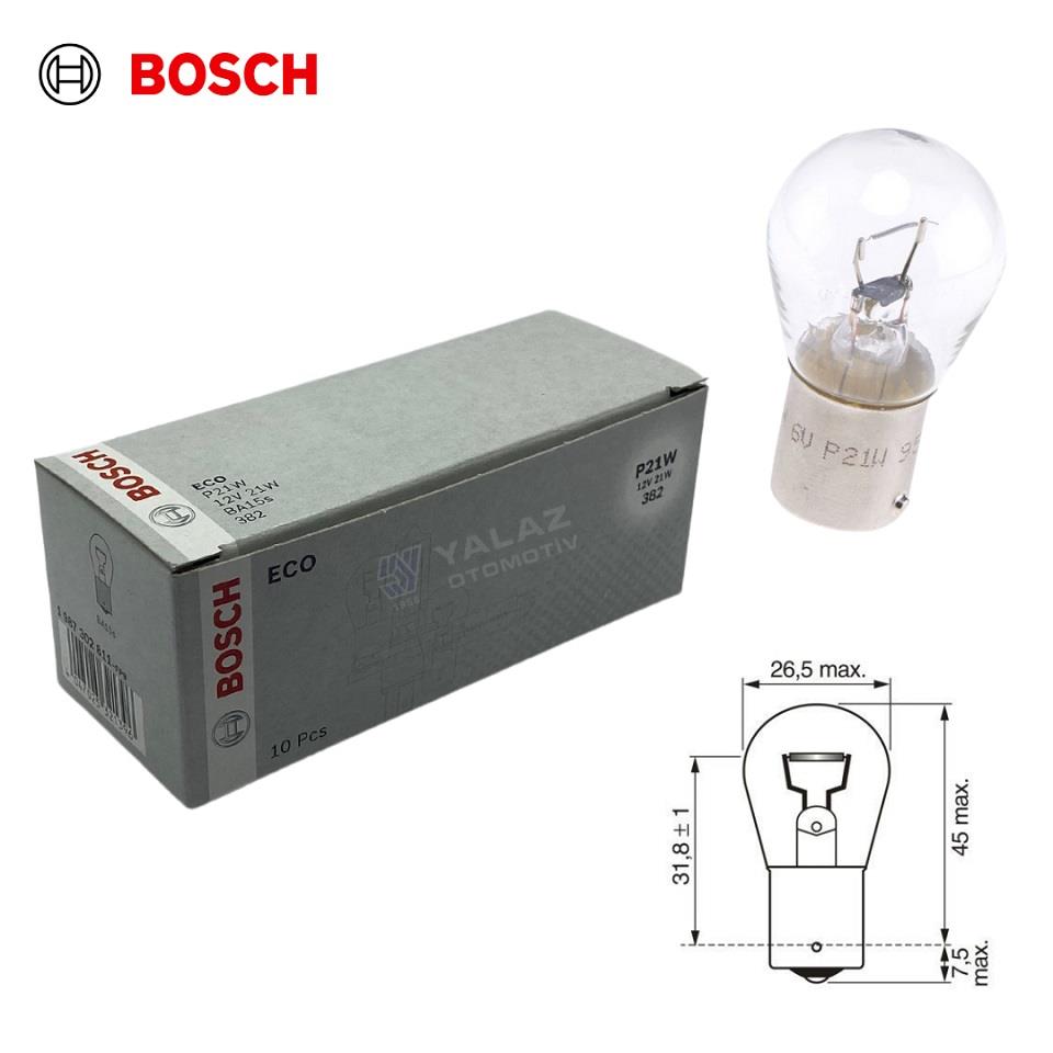 BOSCH 12V 93 AMPUL 21W (10 ADET)