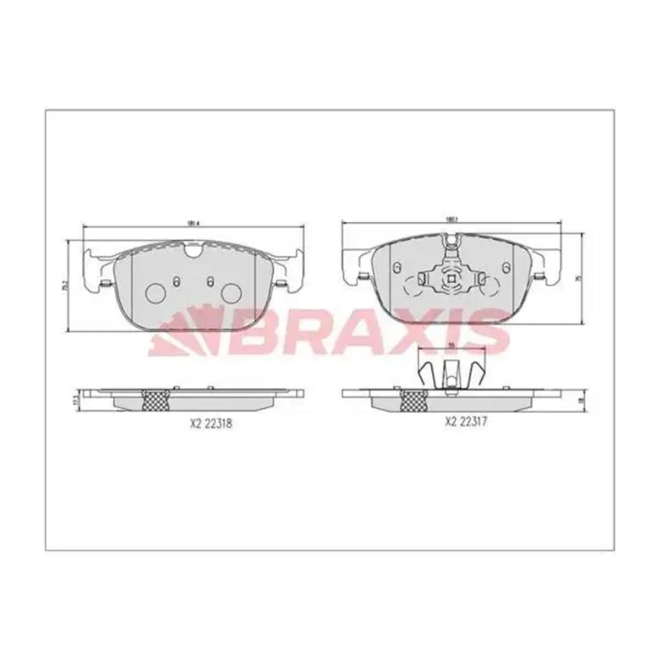 BRAXIS ÖN FREN BALATASI VOLVO C40/S60 III/S90 II/V60 II/V90 II/XC40/XC60/XC60 II/XC90 II
