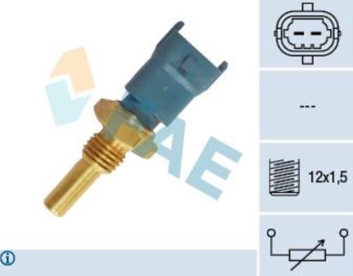 FAE SICAKLIK SENSÖRÜ (HARARET MÜŞÜRÜ) (SOKETLİ 2 FİŞ) MAVİ