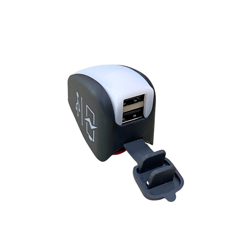 SANEL 12V-24V TELEFON ŞARJ CİHAZI (USB X 2) (2.1A X 2) (BORU TİP) (MAVİ LED IŞIK) (SU-TOZ KORUMALI)