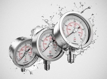 BASINÇ ÖLÇER MANOMETRE (0-250 BAR CL 2,5 G1/2) (63 MM) ALTTAN BAĞLANTILI PASLANMAZ GÖVDE 
