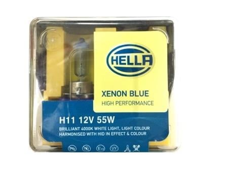 HELLA 12V H11 AMPUL 55W XENON BLUE 4000K (2 AD)