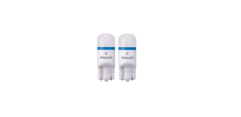 PHILIPS 12V DİPSİZ AMPUL T10 TEK LEDLİ BEYAZ 8000K (2 AD) 