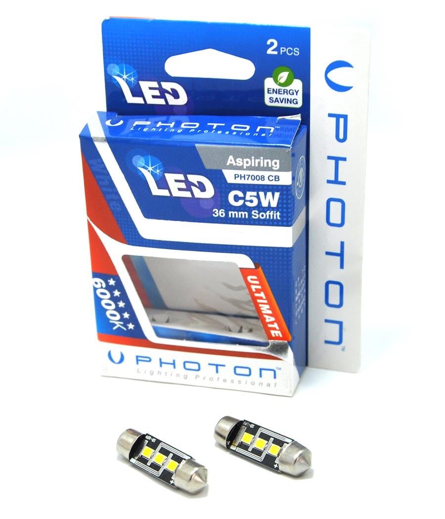 PHOTON 12V SOFİT AMPUL LED 3'LÜ BEYAZ 6000K CB (36 MM) (2 AD)