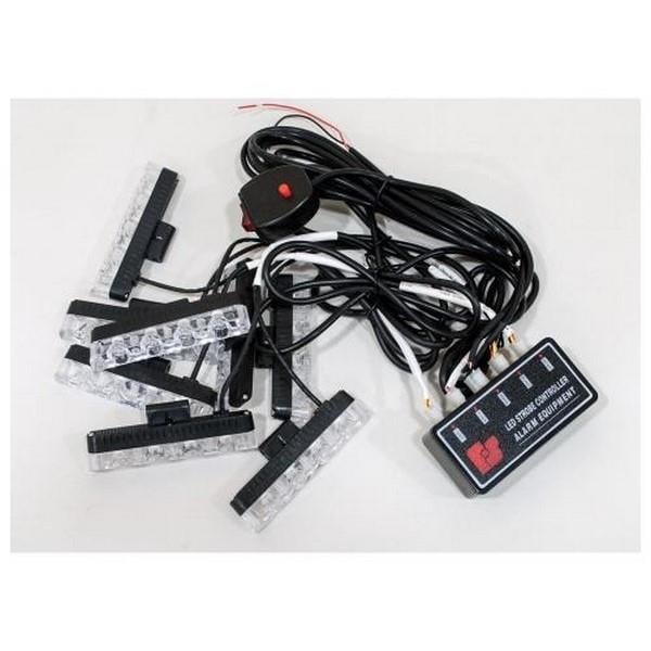 12V ÇAKAR LAMBA (8*4) LEDLİ FONKSİYONLU KIRIMİZI/MAVİ (8 AD)