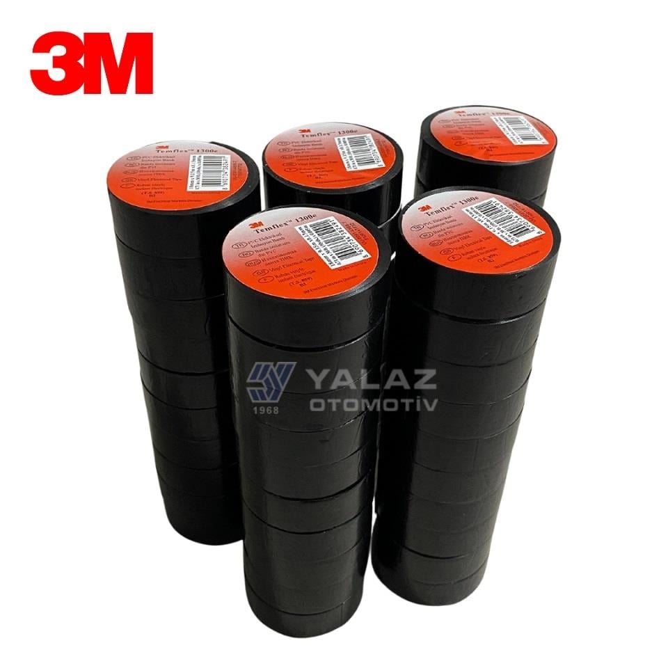 3M İZOLE BANT 18 MM SİYAH (KIRMIZI ETİKET) (50 ADET)