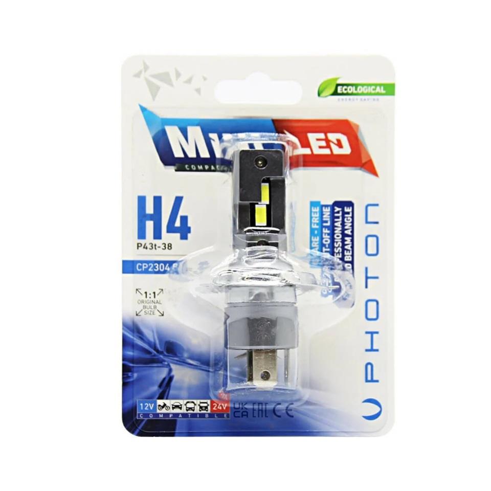 PHOTON 12V-24V H4 CSP LED XENON FAR AMPULU 6000K (1 AD)