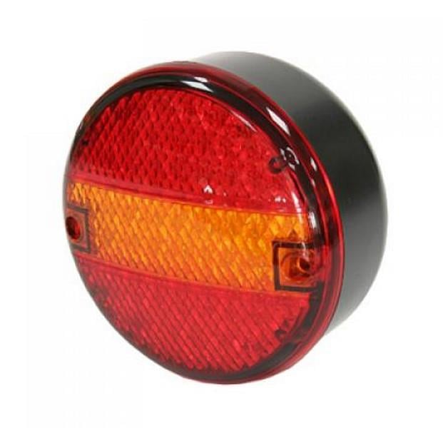 24V STOP LAMBASI YUVARLAK (LEDLİ) (3 FONKSİYONLU) (KIRMIZI-SARI) (140*80 MM)