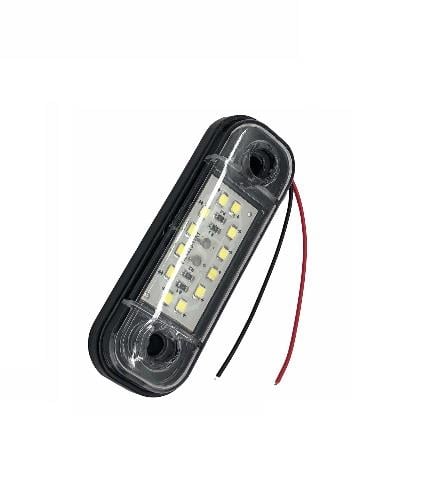 12V-24V PARMAK LAMBA 12-LEDLİ BEYAZ GENİŞ (87*25 MM)