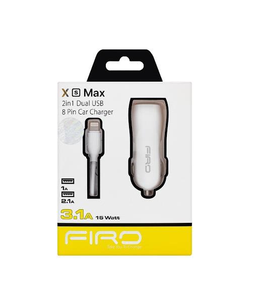 12V-24V TELEFON ŞARJ CİHAZI İPHONE (ÇAKMAK GİRİŞLİ) (2 X USB GİRİŞLİ) BEYAZ