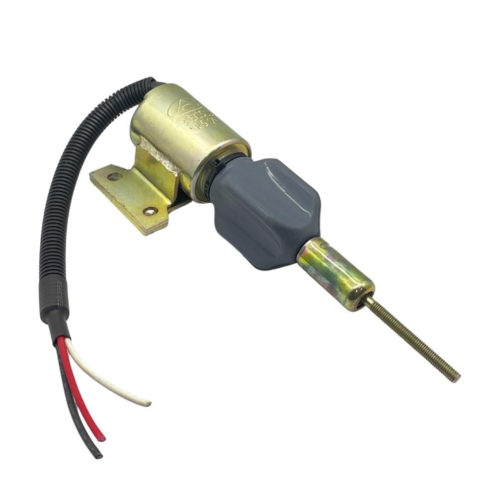 12V STOP SELENOİDİ YAN AYAKLI (SOL AYAK) (MAFSALLI / M6 CIVATA) CUMMINS