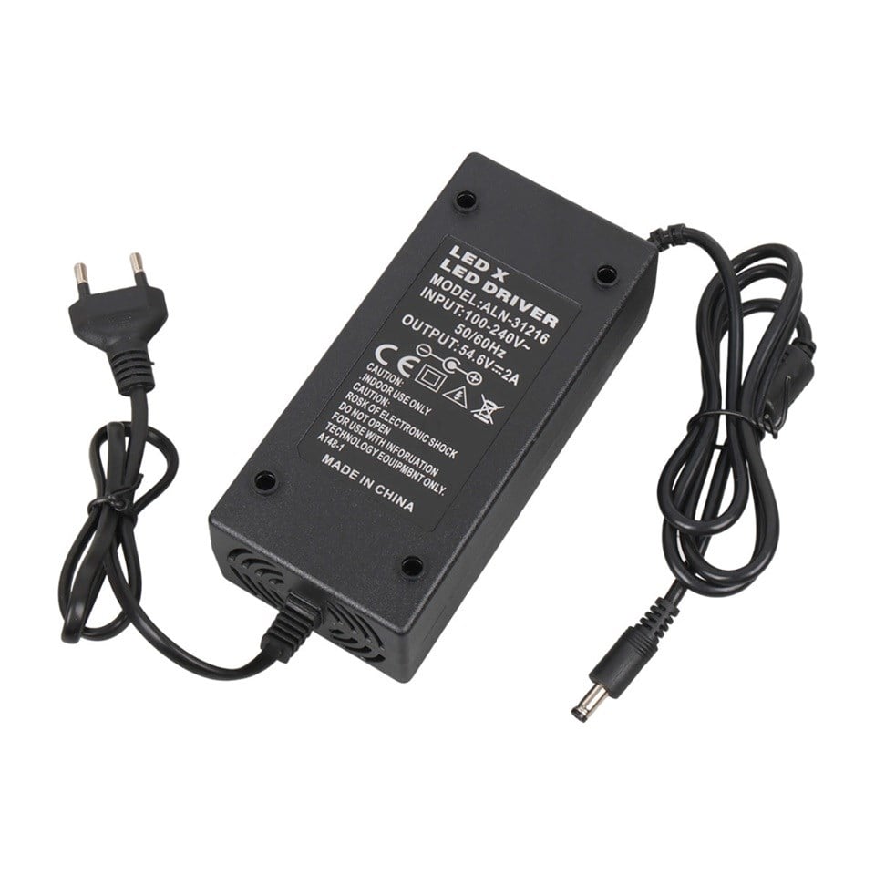 54.6V ELEKTRİKLİ BİSİKLET ŞARJ REDRESÖRÜ (AKÜ ŞARJ CİHAZI) (LITHIUM) OTOMATİK 2 A