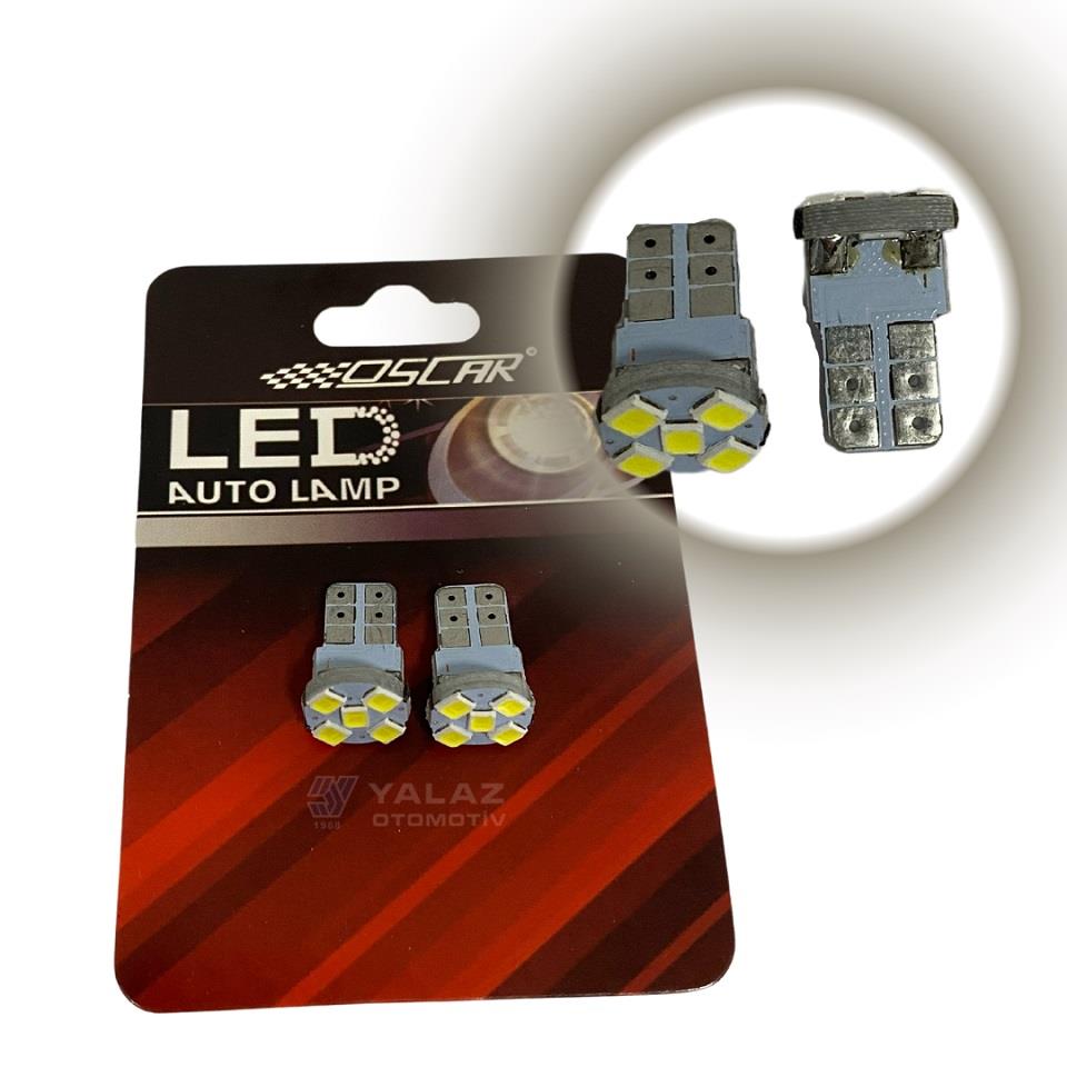 12V DİPSİZ AMPUL T10 (5 LEDLİ) BEYAZ (2 AD)