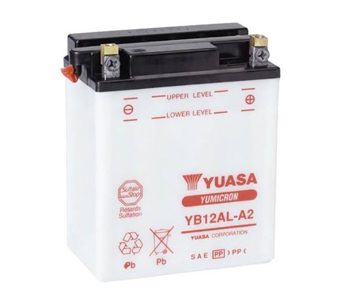 YUASA 12V 12 AH MOTOSİKLET AKÜSÜ 165 A (EN) (136*82*162) (YB12AL-A2)