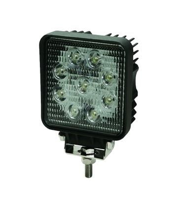 12V-96V ÇALIŞMA LAMBASI KARE (9 X 3W POWER LEDLİ) (128*110 MM)