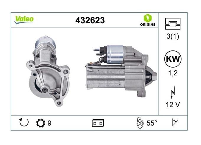 VALEO 12V MARŞ MOTORU 9 DİŞ 1.3 KW CITROEN-PEUGEOT