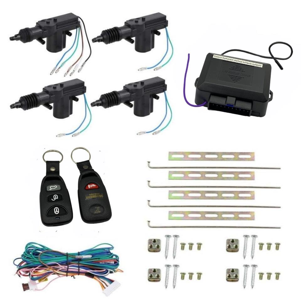 12V MERKEZİ KAPI KİLİT SETİ (KUMANDALI)