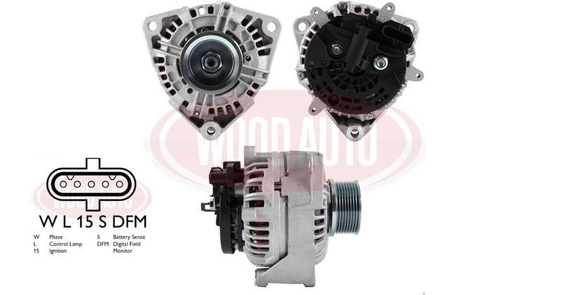 BOSCH 24V ALTERNATÖR DİNAMO 80 A (5 FİŞ SOKETLİ) (W-L-15-S-DFM) MERCEDES AXOR/VARIO/ACTROS 2003 >