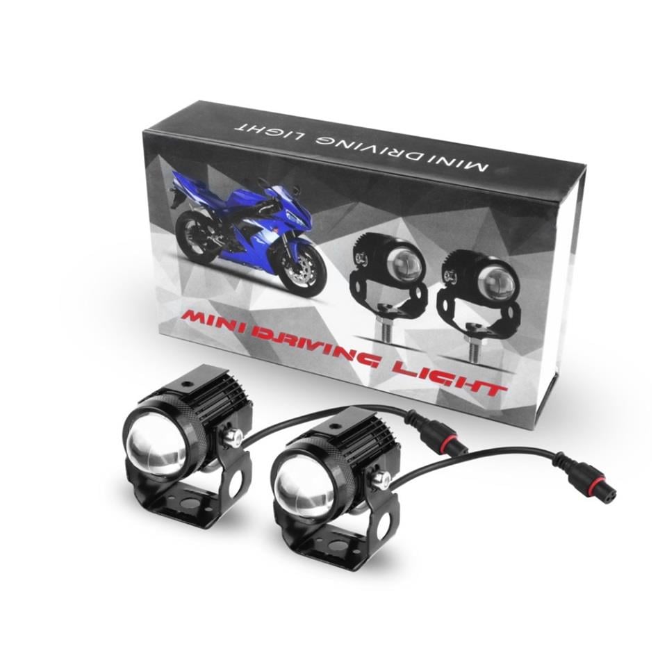 12V LED LAMBA OFF-ROAD MERCEKLİ YUVARLAK 2 FONKSİYONLU TRANSFORMERS(BEYAZ- SARI) (35 MM)