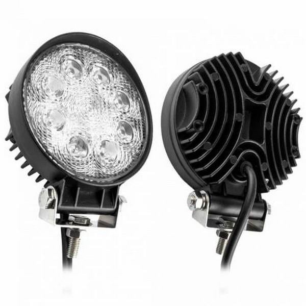 10V-30V ÇALIŞMA LAMBASI YUVARLAK (9 X 3W POWER LEDLİ) (115 MM)
