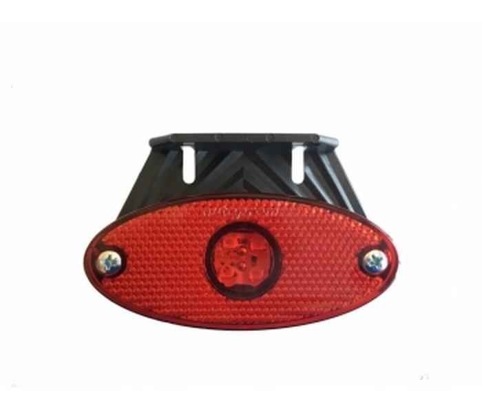 12V-24V YAN İKAZ LAMBASI DORSE SİDE MARKER KIRMIZI OVAL (4 LEDLİ)