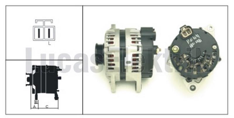 LUCAS 12V ALTERNATÖR DİNAMO 90 A (L-S) HYUNDAI ACCENT/ELANTRA/GETZ/TUCSON-KIA CERATO/RIO/SORENTO