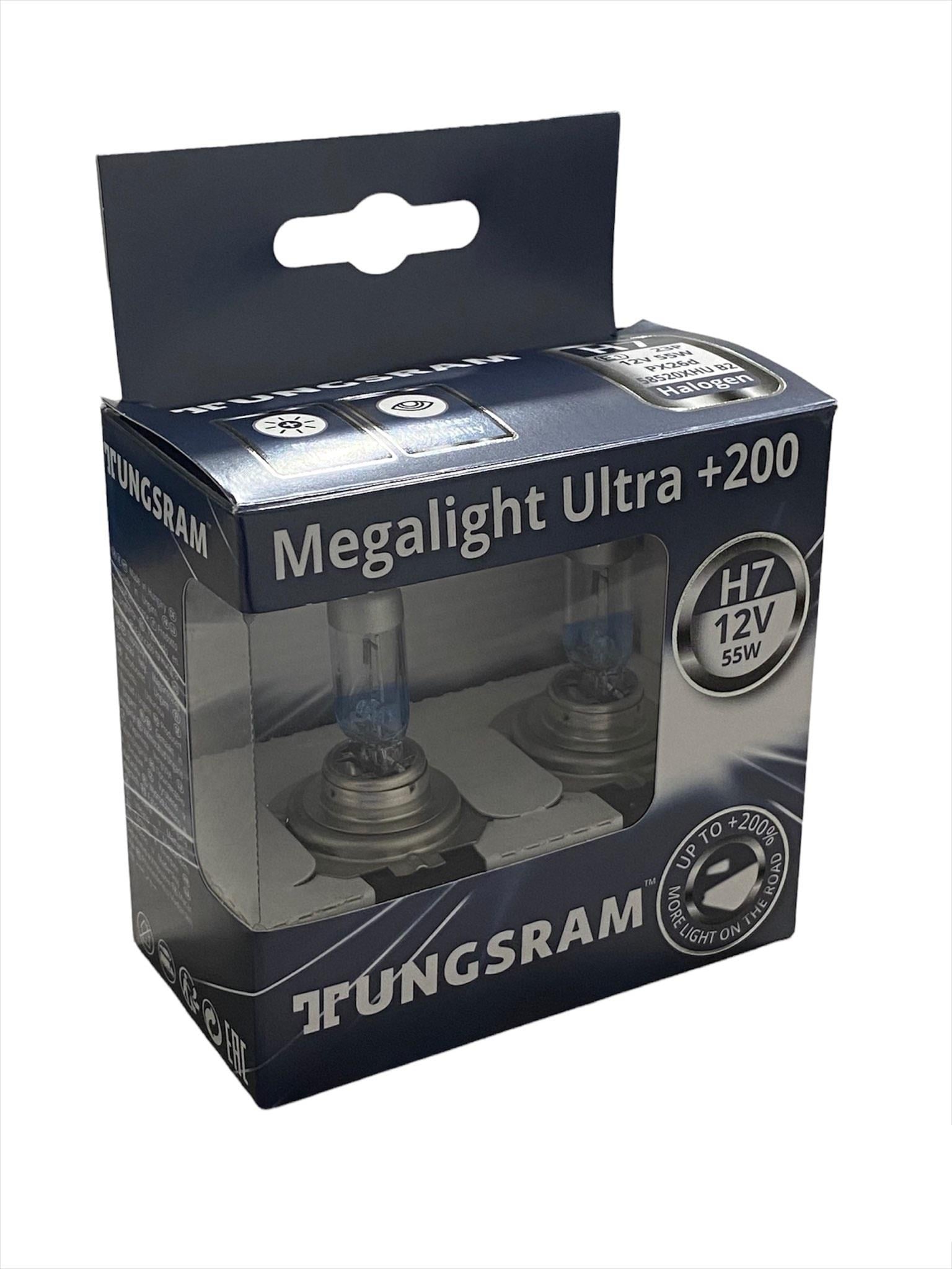 TUNGSRAM 12V H7 AMPUL 55W %200 FAZLA +%30 BEYAZ IŞIK (2 AD)