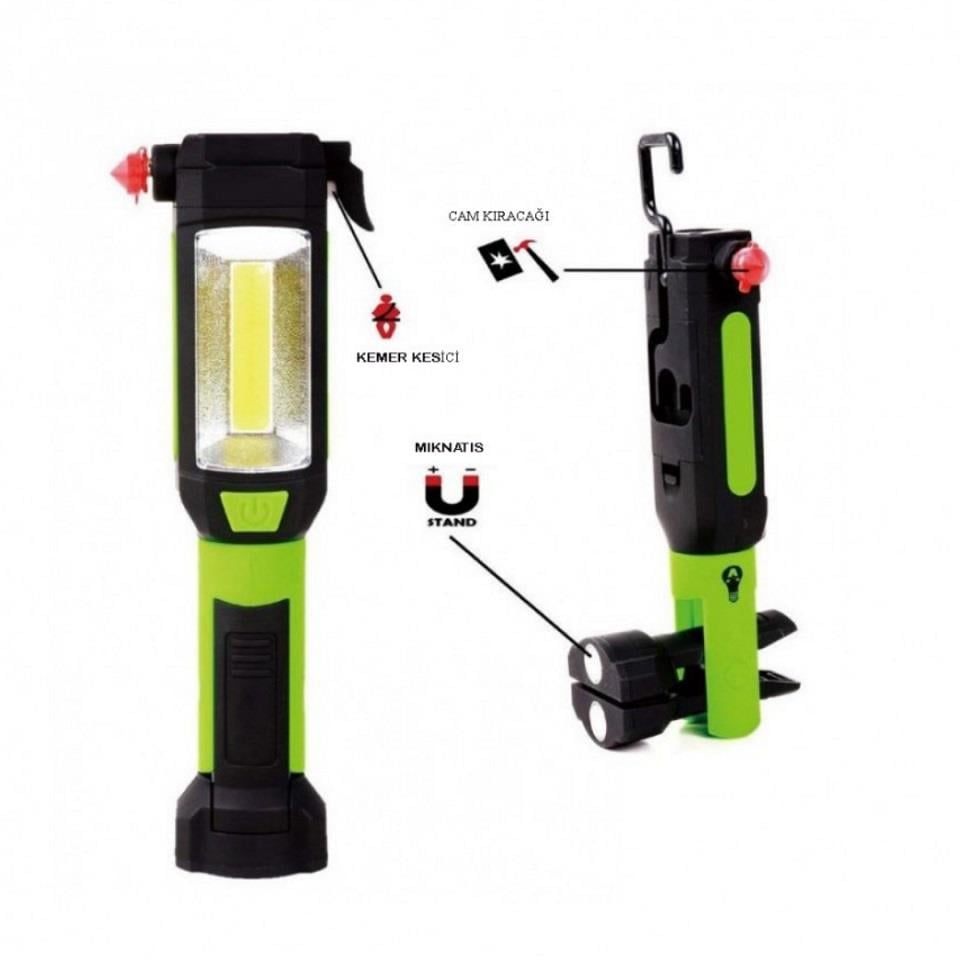 EL FENERİ LEDLİ (FONKSİYONLU) (USB ŞARJLI)