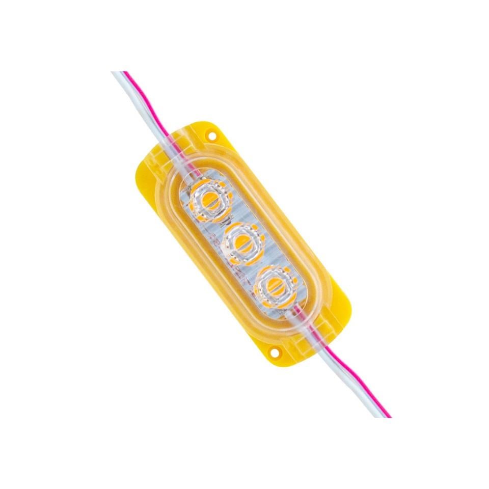 12V MODÜL LAMBA 3-LEDLİ (SARI) (65*25 MM) 