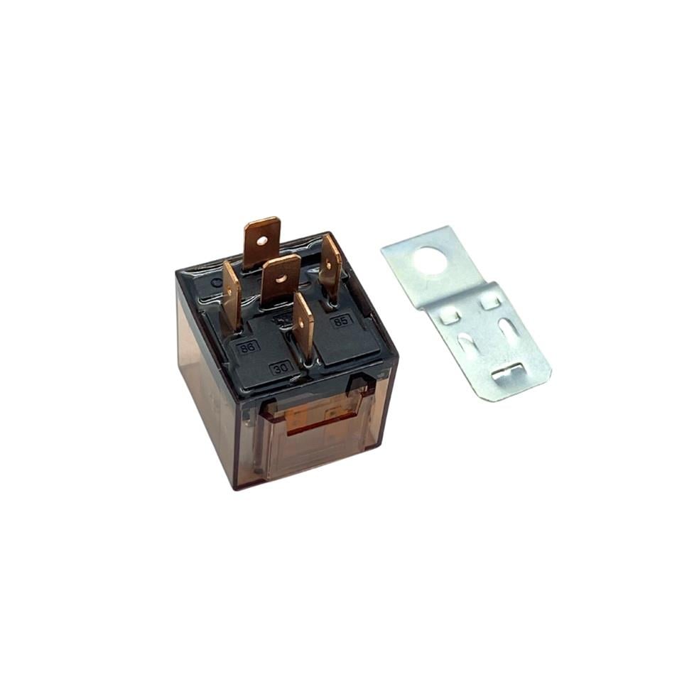 12V RÖLE 5 UÇLU 40 A IŞIKLI (ŞEFFAF) (ÇİFT PLATİN) (30-85-86-87-87a)