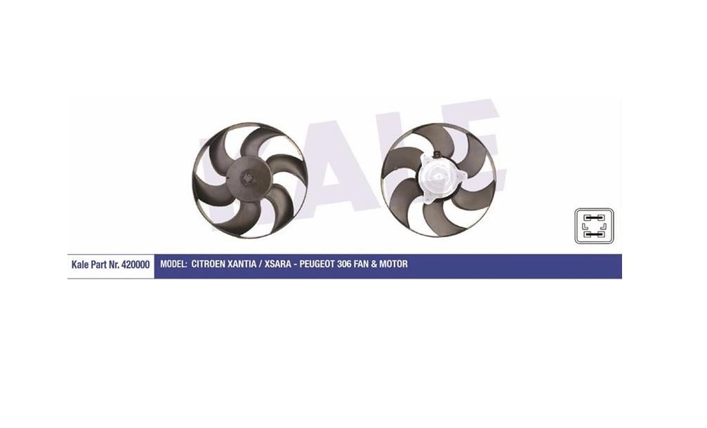 KALE 12V FAN MOTORU CITROEN XSARA-PEUGEOT 306