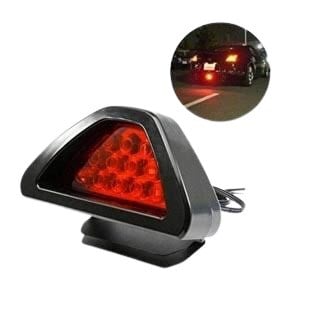 12V LEDLİ ÜÇGEN İLAVE STOP LAMBASI ÇAKARLI VE DÜZ (KIRMIZI) FERRARI TİP