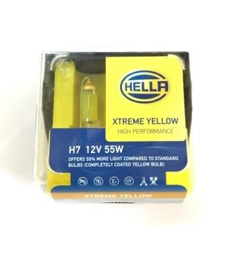 HELLA 12V H7 AMPUL 55W +%50 XTREME YELLOW 2800K SARI (2 AD)