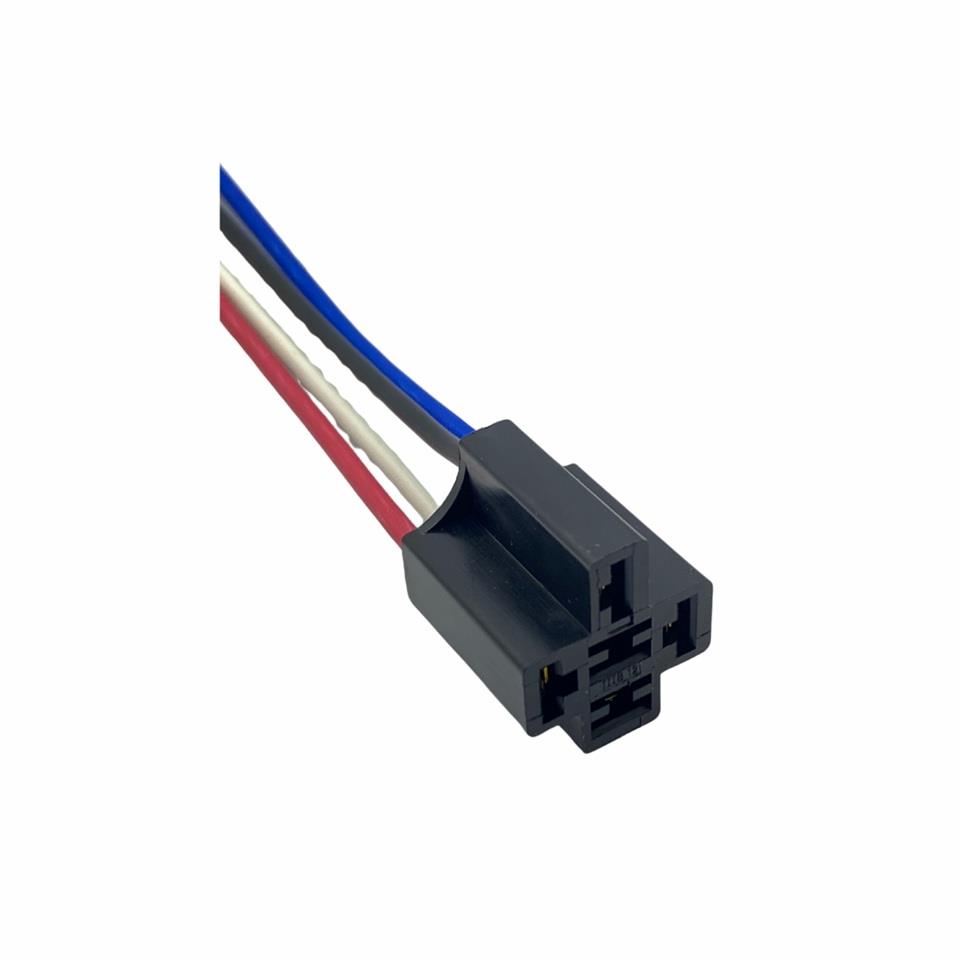 RÖLE SOKETİ (RÖLE YUVASI) 5 UÇLU SİYAH (4 KABLOLU) (2.5 MM KABLOLU)