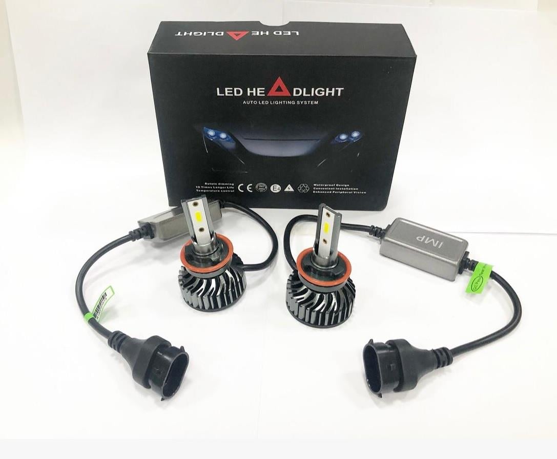 12V-24V H11 DOB LED  XENON FAR AMPUL SETİ 6500K 8000 LÜMEN CANBUS