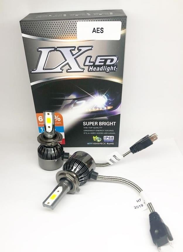 9V-32V H7 LED XENON FAR AMPUL SETİ  6000K 5500 LÜMEN (COB LED) (FANLI)