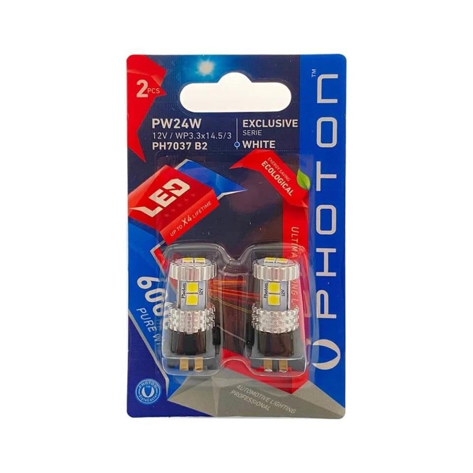 PHOTON 12V GÜNDÜZ SÜRÜŞ AMPULÜ 6 LEDLİ BEYAZ (PW24W) (2 AD)