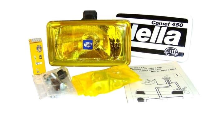 HELLA 12V SİS LAMBASI COMET 450 DİKDÖRTGEN (DELİCİ-SÜRÜCÜ) (AZ ÇİZGİLİ) (SARI) (161*90)