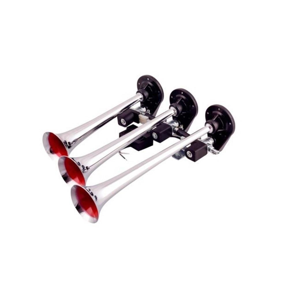 SEGER 24V 3'LÜ HAVALI KORNA DALİ-DALİ (KROM) (PROGRAMLI 16 MELODİLİ)