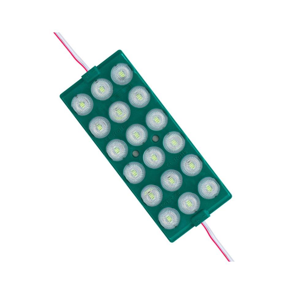 12V MODUL LAMBA 18-LEDLİ (CAMLI) KABLOLU YEŞİL (137*57 MM)