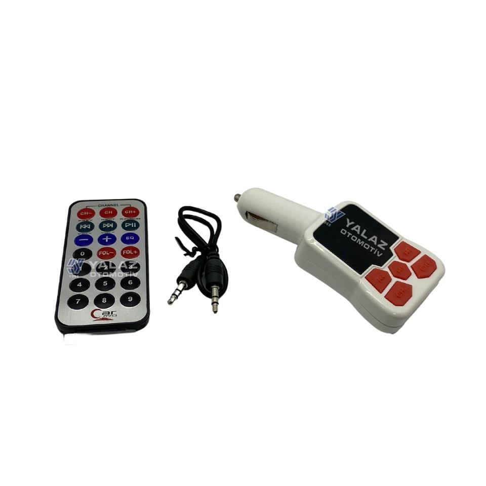 12V-24V TRANSMITTER AUX/BLUETOOTH/MP3/SD KART/USB X 2 ŞARJ (UZAKTAN KUMANDALI)
